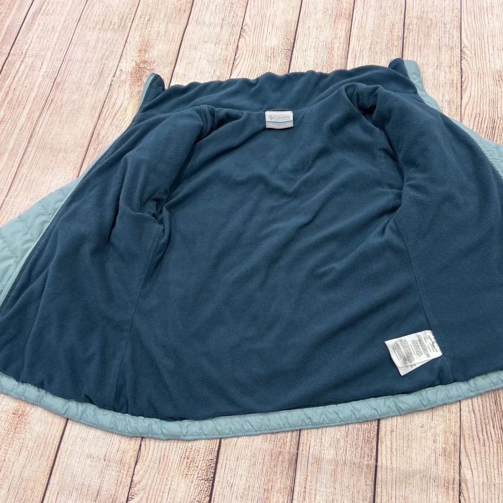 Columbia Jacket Light Blue Quilted Full Zip Puffer Size 6/6x